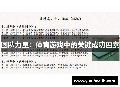 团队力量：体育游戏中的关键成功因素